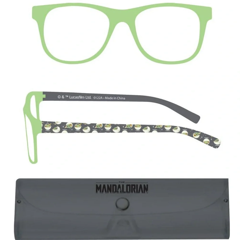 4/$20 Disney Star Wars the mandalorian Kids BLUE LIGHT GLASSES with storage case